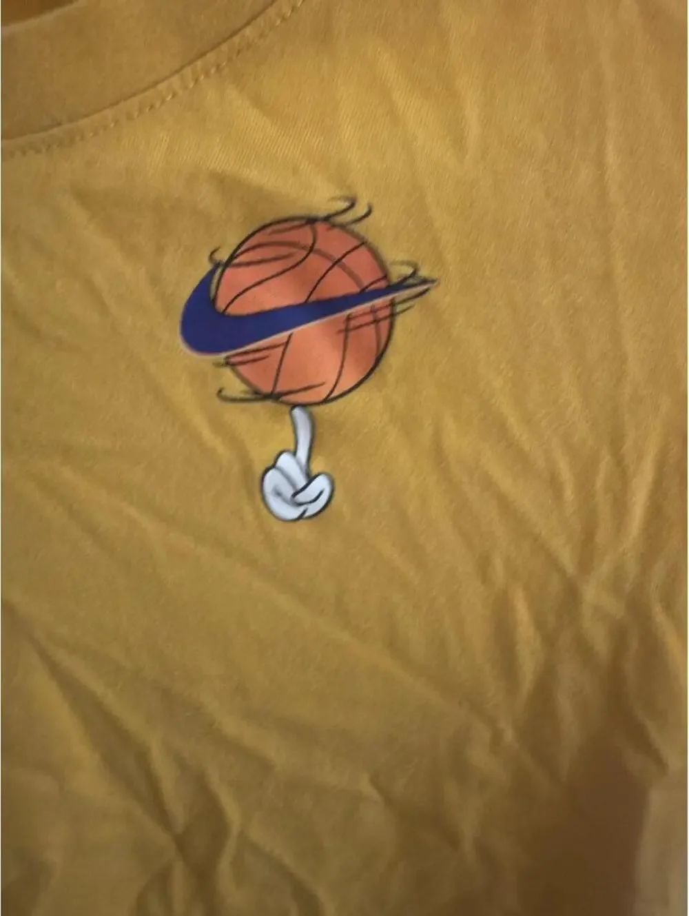 Nike Tune Squad Yellow Dri-Fit T-Shirt Medium